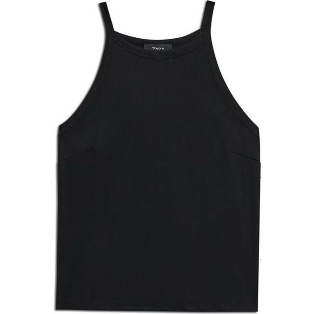 Theory Cropped Halter Precision Ponte Top - Size S